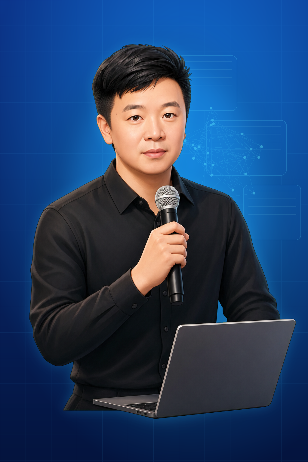 讲座课件库个人IP插画
